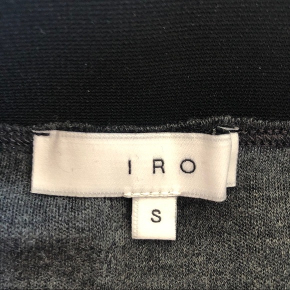 IRO Dassie Gray Pull On Wool Ruched Pencil Skirt - Picture 4 of 8